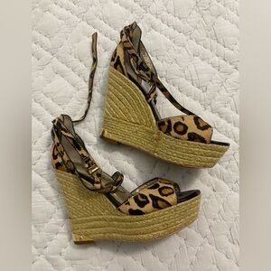 Sam Edelman animal print wedges